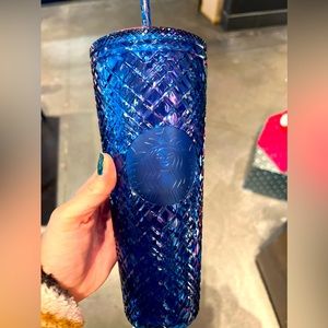Starbucks 2022 Holiday Blue Jeweled Venti Cup